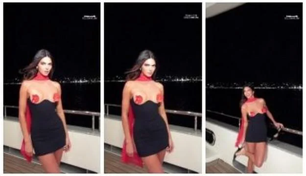 Kendall Jenner Naked Pasties Dress Candid Video