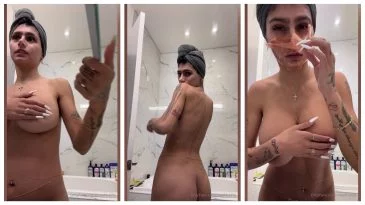 Mia Khalifa Naked Nipple Teasing PPV Video 