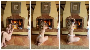 Grace Charis Fireplace Striptease Onlyfans Video Leaked #7#